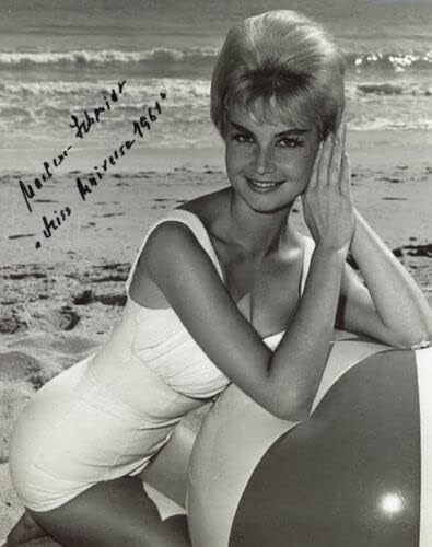 Marlene Schmidt assinou autografado 8x10 foto Miss Universo '61 raro Beckett Bas