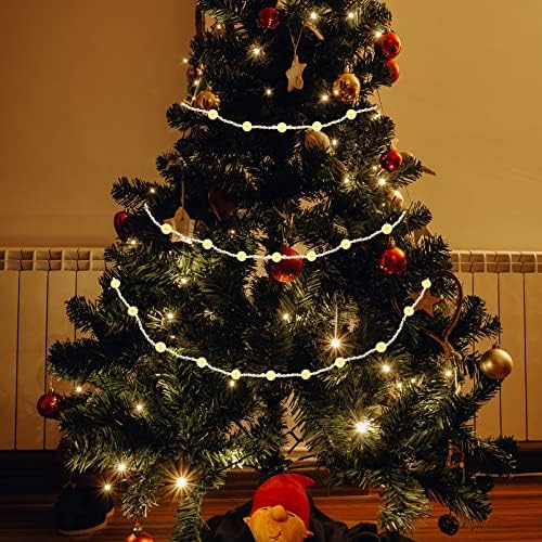 Garland de contas de doces de Natal do doitool, guirlanda de árvore de Natal, guirlanda de miçangas de Natal, decoração