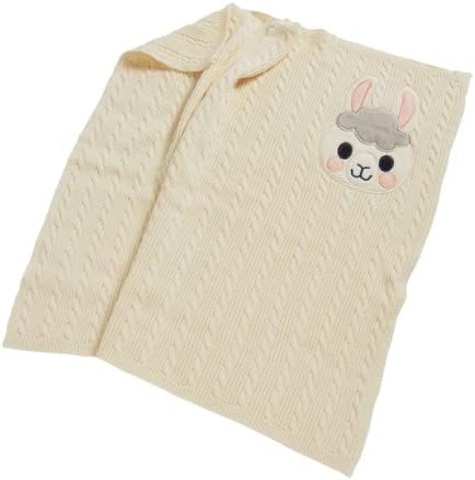 Lil 'Llama Baby Blanket- Knitdle Swaddle Blanket Llama- Cobertoras de bebê de algodão