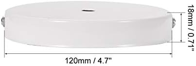 UXCELL Retro Light Canopy Kit Sconce Placa da lâmpada de parede Placa de lâmpada 120mm 4,7 polegadas brancas 3pcs