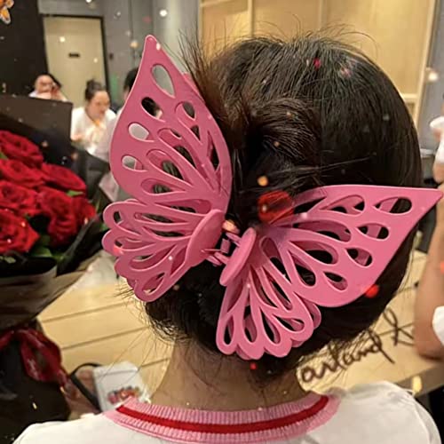 Kallory 3pcs Garra de cabelo de borboleta, cabelos foscos grandes clipes de cabelos de borboletas para mulheres meninas
