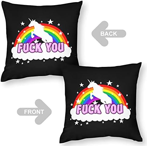 Rainbow Unicorn Throw Pillow Capas com almofadas de aprovação da fronha quadrada para sala de estar para sofá de cama