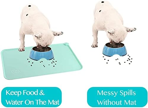Silicone Dog Cat Bowl Mat ， Slip de silicone à prova d'água Silicone Pet Feeding Mat ， Anti-Slip Pet Bowl Tats Gatos e