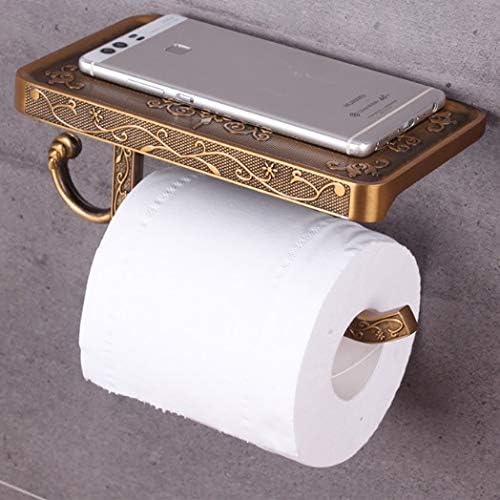 Porta de papel higiênico xbwei com prateleira de telefone durável prática montada na parede pendurada papel higiênico rack roll