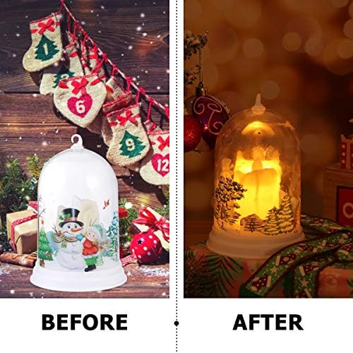 ABAODAM Natal Santa Snowman Light LED LED LANTRINA LUNTER DE CRISTA DE CRISTRO NOITE UTILIZADO PARA CELURAR O NATAL