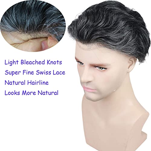 Sistema de substituição de cabelo Voloria Toupe para homens para reformações humanas européias com 10''x8 '' Super Fining