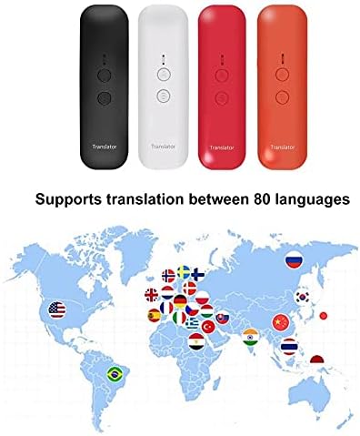 Tfiiexfl 5.0 Recarregável conexão rápida mini voz portátil de voz multi-linguagem para reunião de negócios no exterior