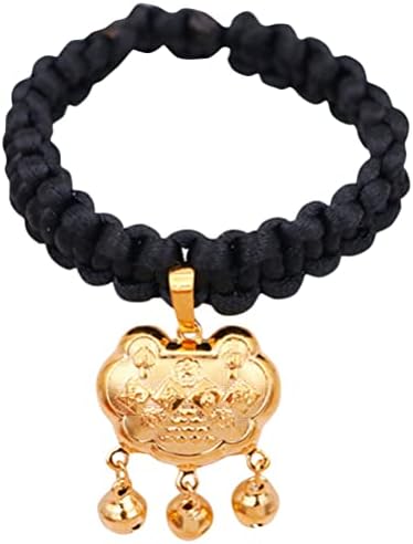 IPETBOOM DAINTY CARRO CATO CATO COM Bell Kitten Puppy Knitting Collar Collar Collar Gold Lock Collar Strap Segurança