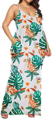 Vestido de tamanho grande de verão lmdudan para mulheres vestidos com corda de tinta mangas mangas longas tiras de espaguete