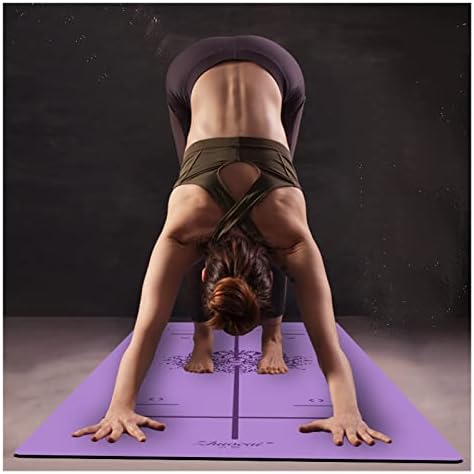 Linha de posição viinice mais longa de borracha natural não deslizamento Tapete ioga Tecido de camurça perde peso Fitness Fitness