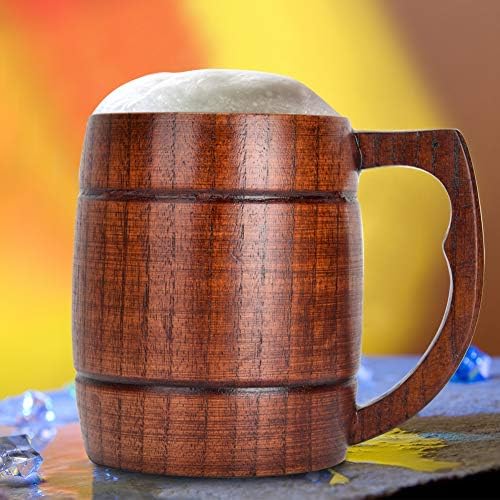 Copo de madeira de madeira de cerveja parluna, caneca de cerveja caneca de cerveja, cerveja para beber água de café