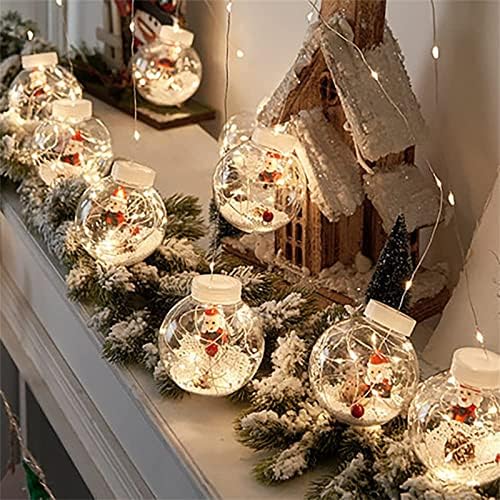KNETE Papai Noel Curta Lights 8 Modos Led Window String, 10 Luzes Papai Noel, boneco de neve, luzes de cortina são usadas