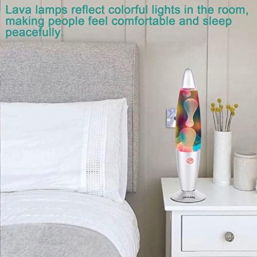 Lâmpadas de lava de arco-íris de arco-íris de 16 polegadas de lava de 16 polegadas para adultos e crianças, lâmpada multicolor