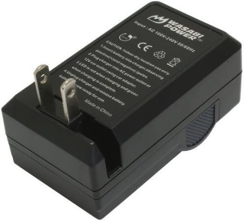 Carregador de bateria de energia Wasabi para Panasonic CGA-S004, CGA-S004A, CGA-S004E, DMW-BCB7 e LUMIX DMC-FX2, DMC-FX7