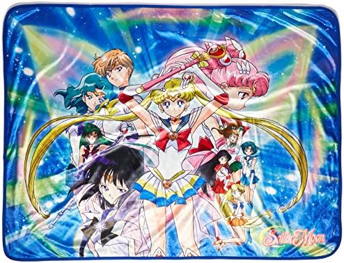 Great Eastern Entertainment Sailor Moon S Throw Blanket, Multicolor 48 Wide x 60 Long