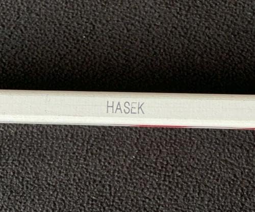Dominik Hasek assinou Detroit Red Wings Louisville TPS Goalie Stick JSA COA - Autographed NHL Sticks