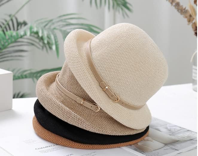 Chapéu de balde cloche de verão para mulheres Pacable UV Protection Beach Sun Hats