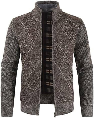 Jaquetas para homens casuais outono de inverno zíper suéter stand colar cardigan tops sweeaters blush jackets