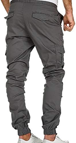 UTPO Men Suit de bolso de bolso Casual Fitness Sports Color Solid Bodybuilding Calça masculina calça masculina