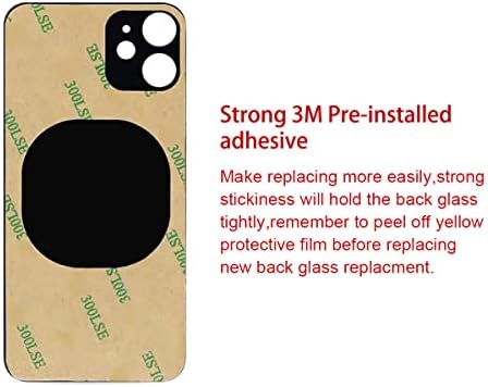 Substituição de vidro traseiro traseiro do Perzework OEM para iPhone 12 Mini 5,4 polegadas com o REPONS TOOLKIT