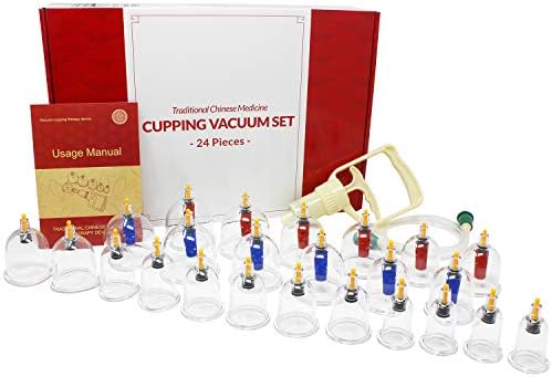 Everone Biomagnetic Chinese Cupping Terapy Set, conjunto de 24 xícara de vômito a vácuo