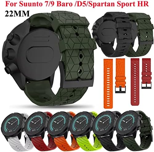 Ankang 24mm Substituição Silicone Smart Watch tiras para Suunto D5/7/9/Baro Spartan Sport Wrist HR Baro Smartwatch Watchbands