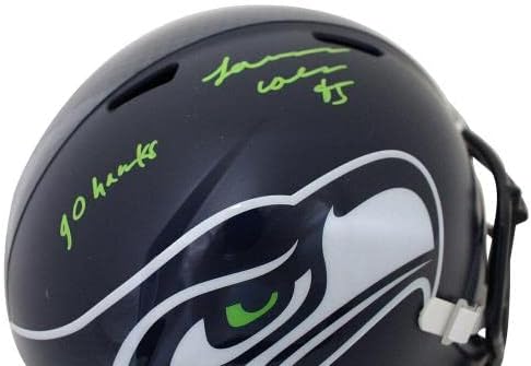 LJ Collier autografou Seattle Seahawks Speed ​​Replica capacete Go Hawks JSA 24893 - Capacetes NFL autografados