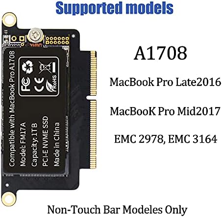 FLEANE FM17A 1TB PCIE 3.0X4 NVME 3D NAND TLC Flash SSD para MacBook Pro retina A1708