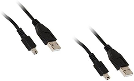 Mini Cabo USB 2.0, preto, tipo A masculino a 5 pinos mini -b macho, 6 pés - 10 pacote