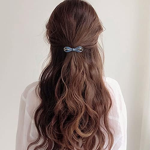 BYBYCD Women Spring Clipe Vintage Sweet Korean Ponytail Holder Awear Temperament Crystal for Girls Hairgrip