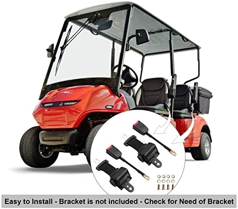 Bravokit Universal Golf Cart Seat Belts Kit retrátil para carrinho de golfe carr car ezgo yamaha go kart ATV UTV Bus