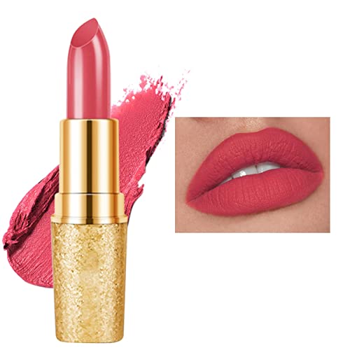 Velvet Lipstick Impermeável Longo Non Stick Cup não desaparece brilho labial nu de até 24 horas Maquiagem labial para mulheres
