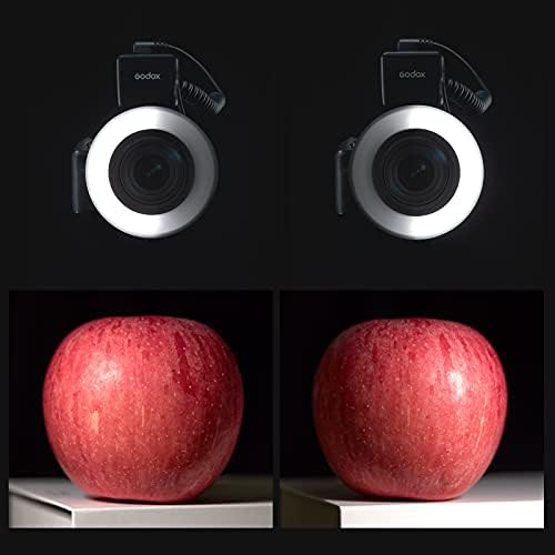 Godox ring72 Macro LED de vídeo fotografia profissional preenche 72pcs contas de cor de cor de cor 5600k 10 níveis de brilho ajustável
