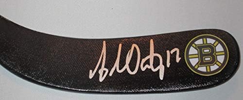 Adam Oates Autographed Logo Stick Blade com prova, imagem da assinatura de Adam para nós, PSA/DNA autenticado
