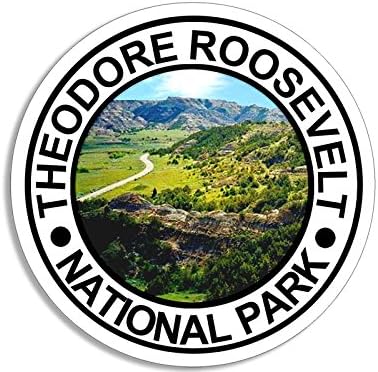 Round Theodore Roosevelt National Park Sticker