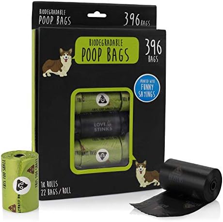 Bolsas de cocô de caudas preciosas para cães, sacolas biodegradáveis, sem perfume e para cães para animais de estimação