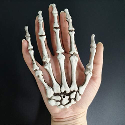 Partykindom 1 par esqueleto de esqueleto asso decoração de esqueleto de esqueleto plástico ósseo esqueleto de mãos decorações de Halloween