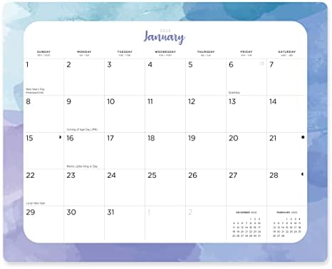 2023 Refrigerador magnético Calendar Wall Calendar Pad por dia brilhante, 16 meses 8 x 10 polegadas, aquarela