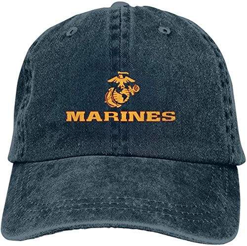 Us Marines de dois tons logotipo natural unissex beisebol bap bap clássico ajustável esportes chapéu
