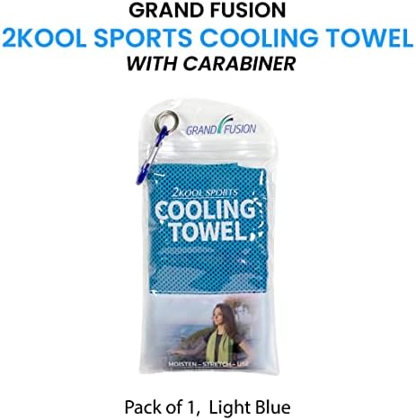2kool esportes toalha de resfriamento com 13,5 oz. BPA Free Tritan Water Bottle para esportes, treino, ioga, fitness,