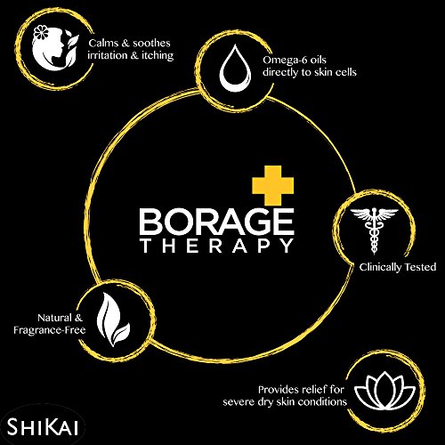 Terapia de shikai Borage Loção de fórmula avançada, livre de fragrâncias, 16 fl oz