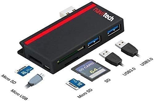 Navitech 2 em 1 laptop/tablet USB 3.0/2.0 Adaptador de hub/micro USB Entrada com SD/micro sd leitor de cartão compatível com HP ZBook