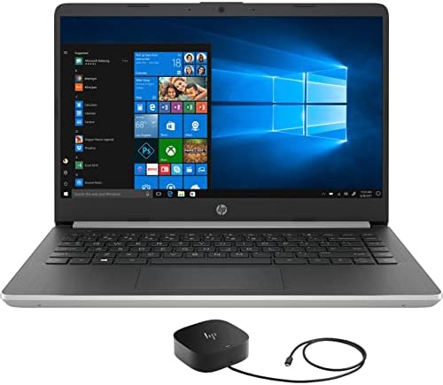 HP 14-DQ0005CL Laptop Office Home Office, Wi-Fi, Bluetooth, Webcam, HDMI, USB 3.1, cartão SD, prata, ganha 10 em casa)