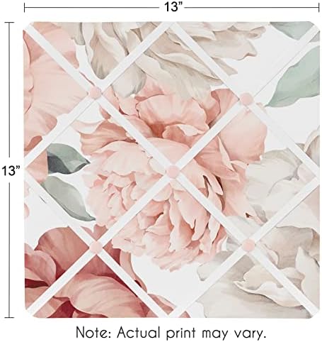 Doce JoJo Designs blush rosa boho shabby chic floral fábrica de tecido de memória memorando foto bulletin tábio de marfim branco bohemian