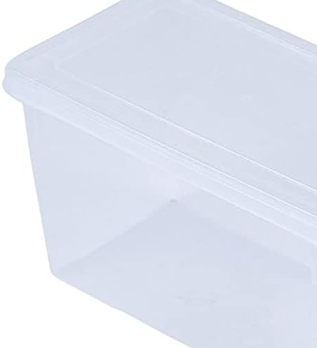 Caixa de organizador de geladeira multiuso com tampa de armazenamento de alimentos para despensa de geladeira para despensa de geladeira