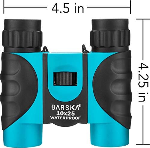 Barska 10x25mm binóculos compactos à prova d'água azul