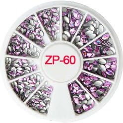 1 roda misto de colorido strass de unhas pedras, mini contas irregulares/pérola/decoração de arte de cristal, jóias de