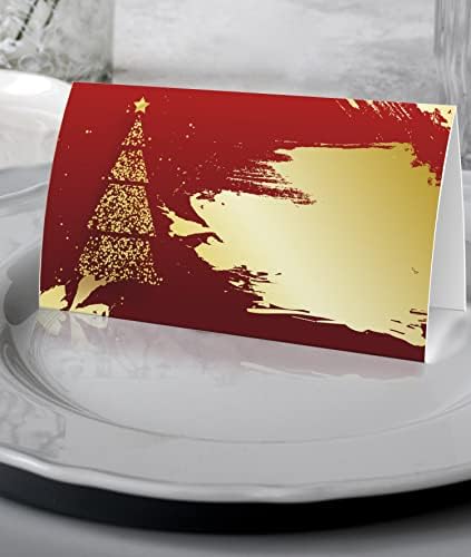 Rótulos de barraca de comida de natal - Coloque cartões para o Natal, Cartões de lugar de mesa - Perfeito para cartões de lugar