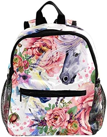 Mochila de viagem VBFOFBV, mochila laptop para homens, mochila de moda, flor de rosa rosa unicórnio aquarela