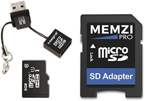 MEMZI PRO 8GB CLASS 10 90MB/S CARTÃO DE MEMÓRIA MICRO SDHC com adaptador SD e leitor USB para ZTE Max XL, Zmax Grand,